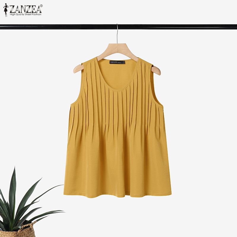 Summer Clothing Plus Size Women - ZANZEA Plus Size 5XL Vrouw Pintuck