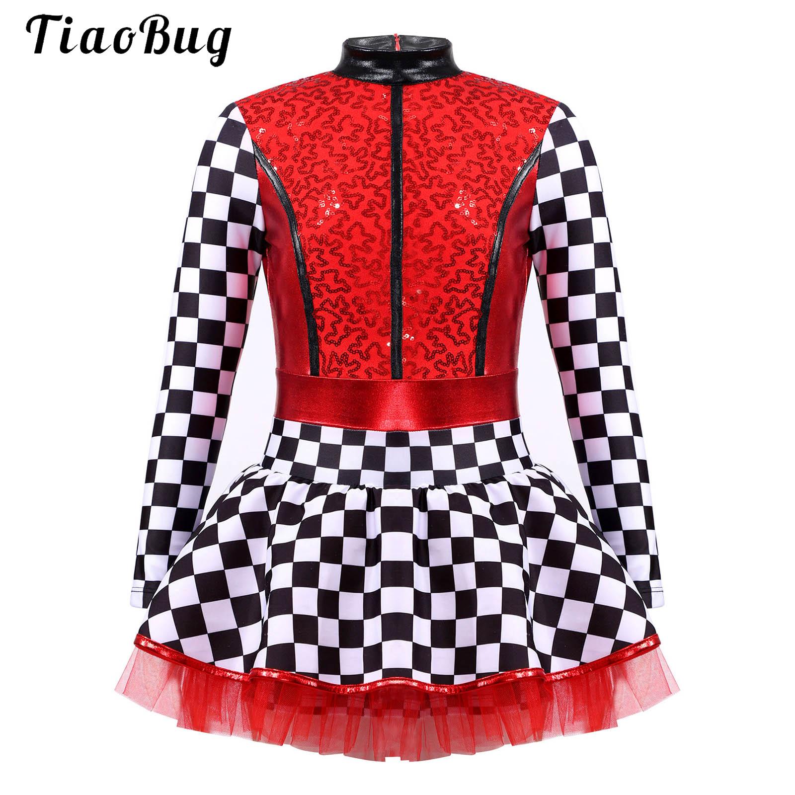 Summer Clothing For Kids Girls - Meisjes Dambord Racer Driver Cosplay Jurk