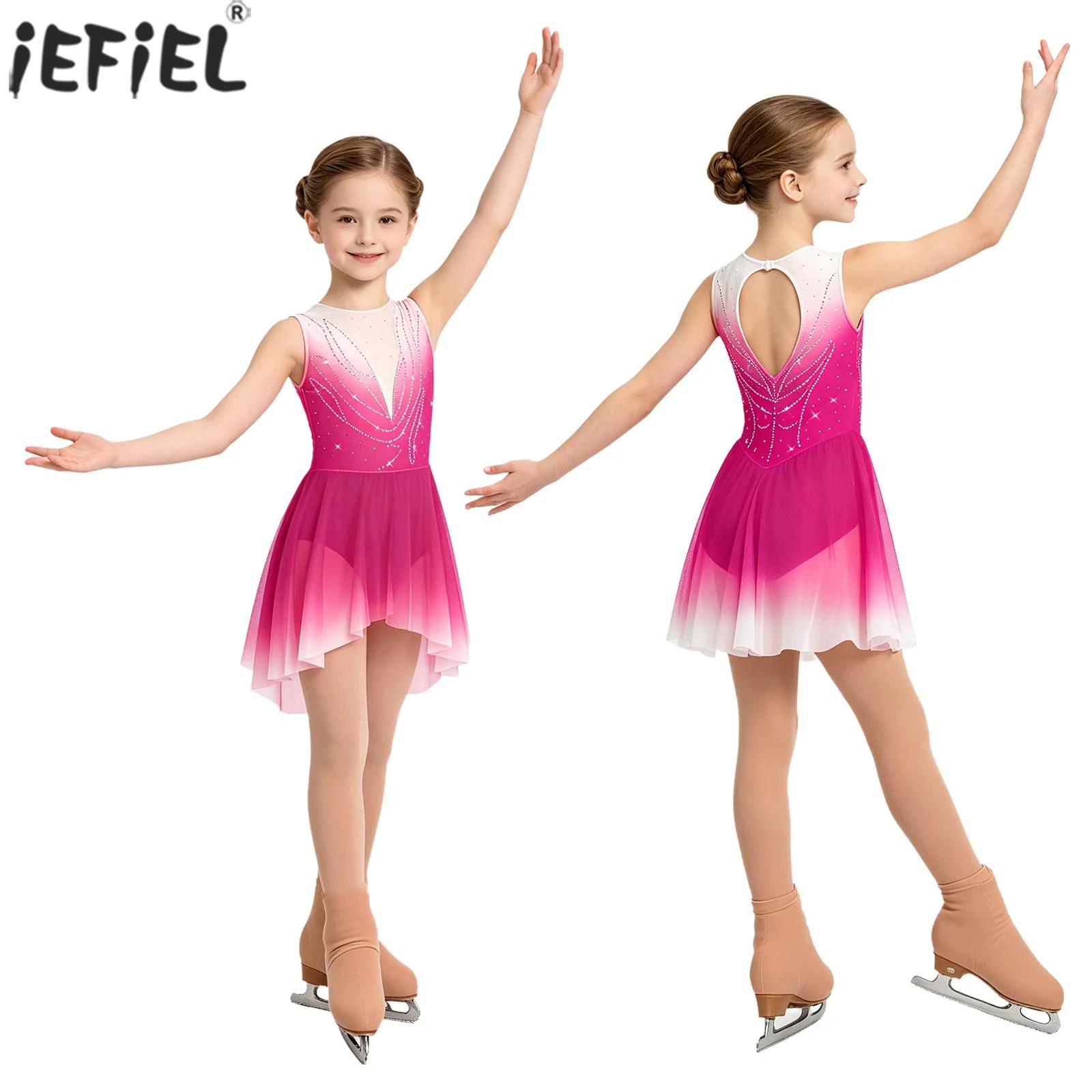 Summer Clothing For Kids Girls - Kinderen Meisjes Kunstschaatsen Lyrische Danskostuum Glanzende