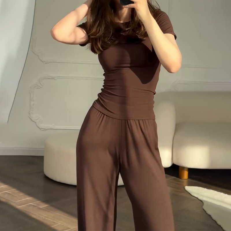 Summer House Clothing - Casual lange broek past vrouwen O-hals