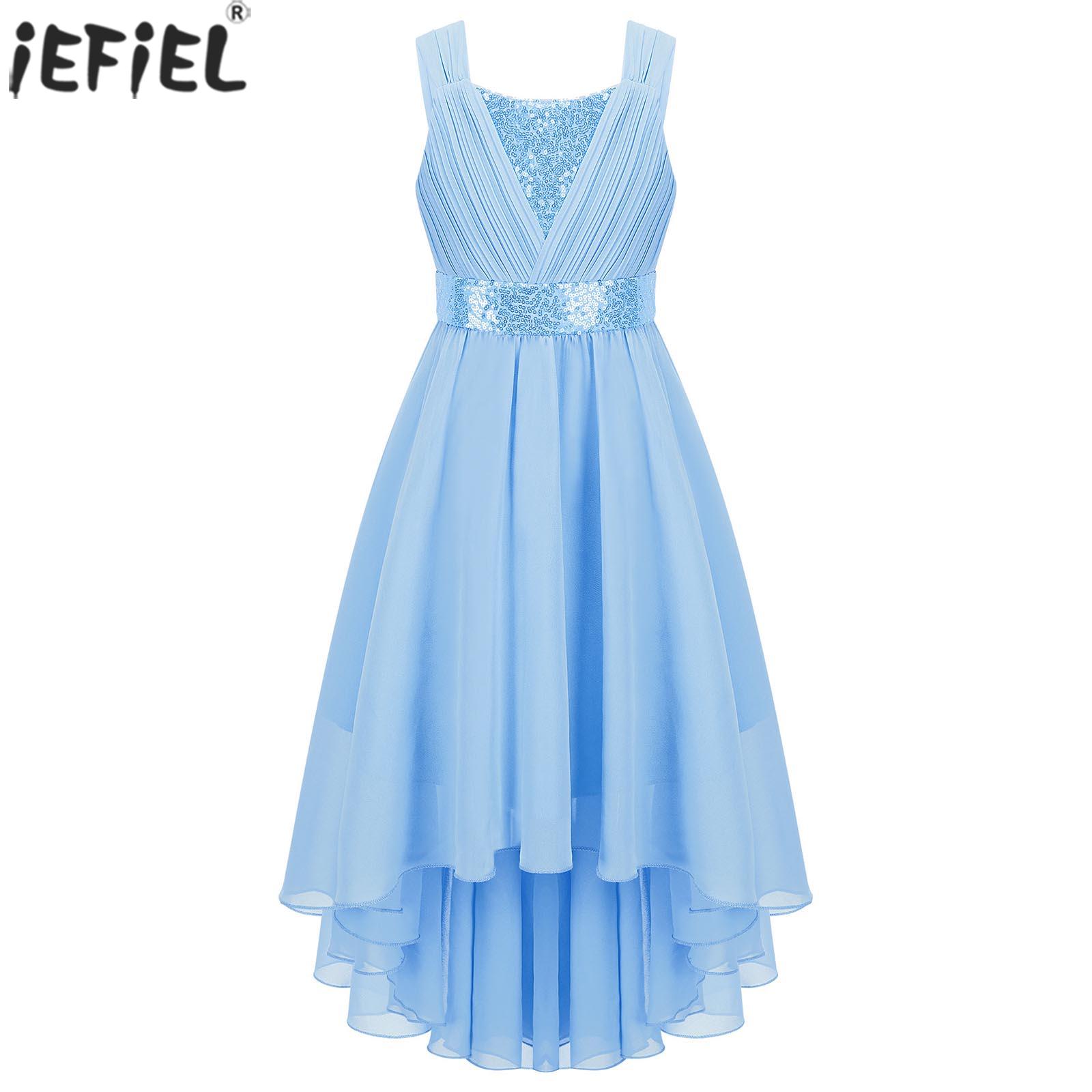 Summer Clothing For Kids Girls - Kids Meisjes Pailletten Ruches Party Verjaardag