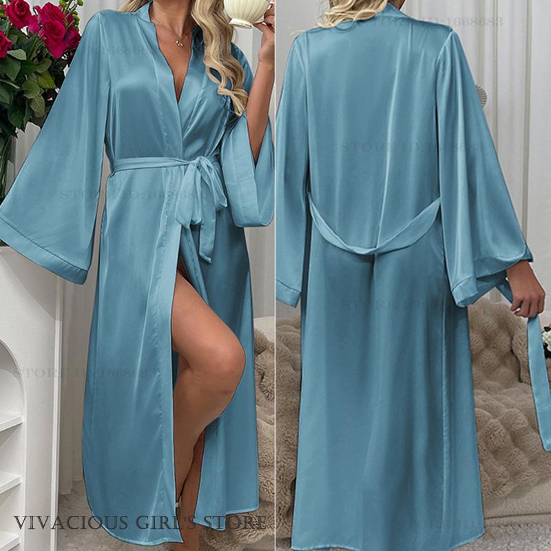 Summer House Clothing - Lente Herfst Vrouwelijke Lange Gewaad Kimono