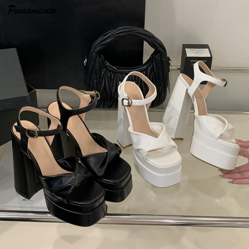 Summer Clothing Stores - Ster stijl Mode Dubbele Platform Wiggen