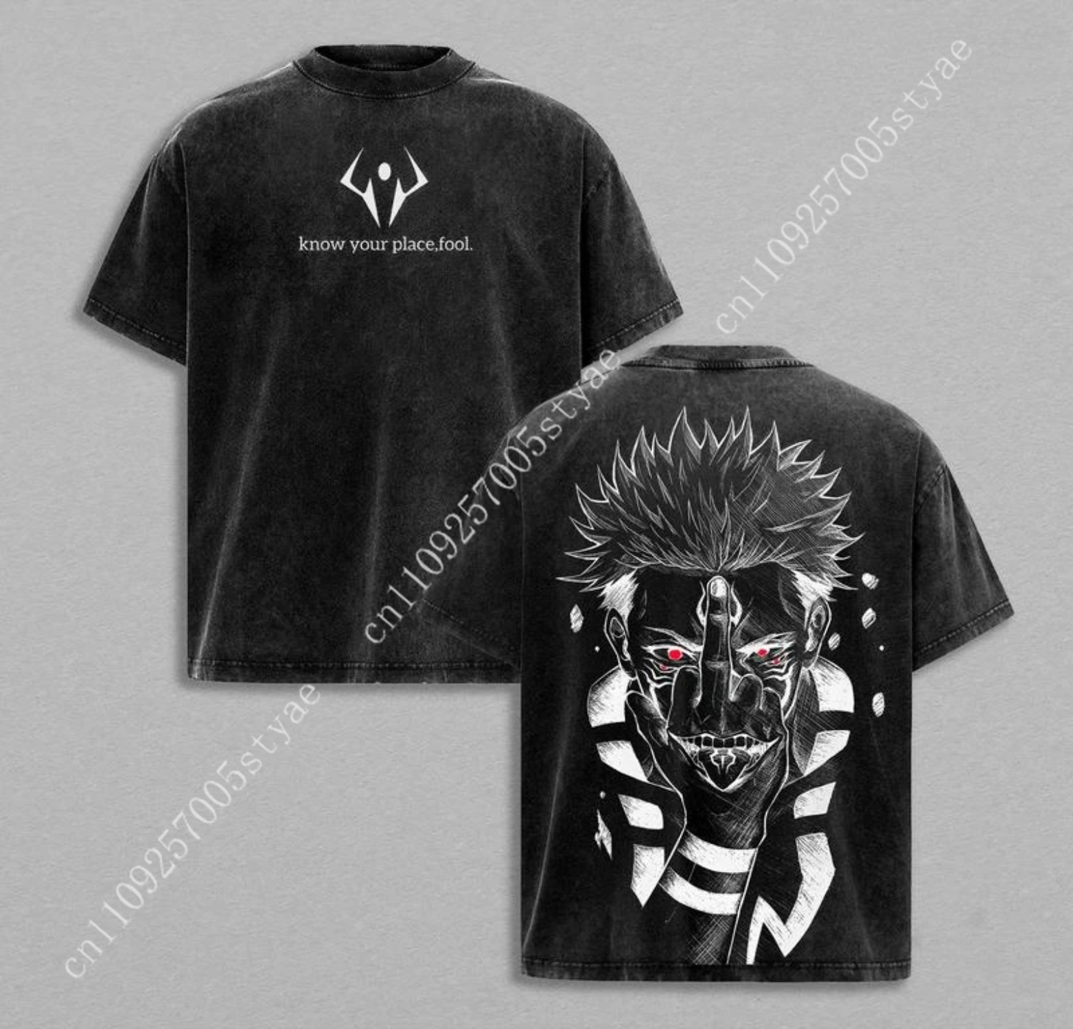 Yours Summer Clothing - Anime Ryomen Sukuna Grafische T-shirt Vintage