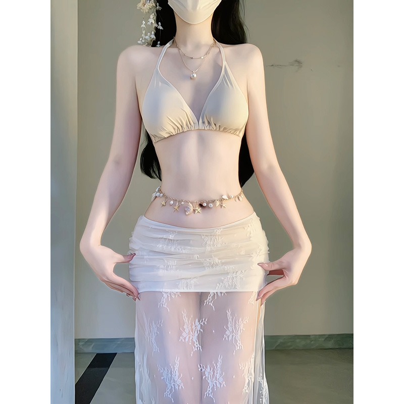 Elegante witte bloemenmesh 4-d - Swim Cover Up Mesh recensie en prijs