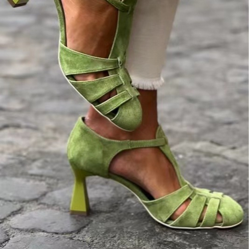 Dames Groene Suède Kitten Heel - Summer Clothing Stores recensie en prijs