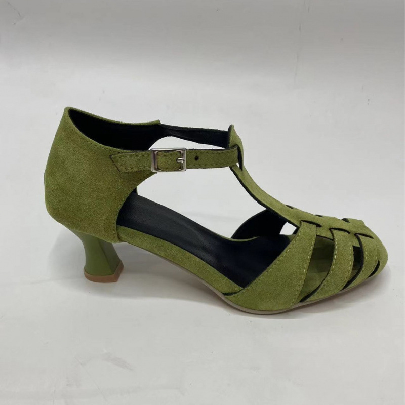 Dames Groene Suède Kitten Heel - Summer Clothing Stores recensie en prijs