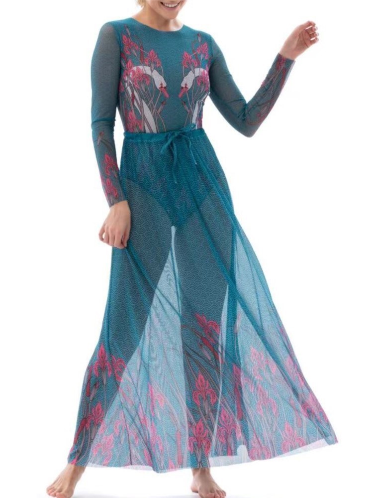 Mesh Retro Bikini Print Mode E - Swim Cover Up Mesh recensie en prijs