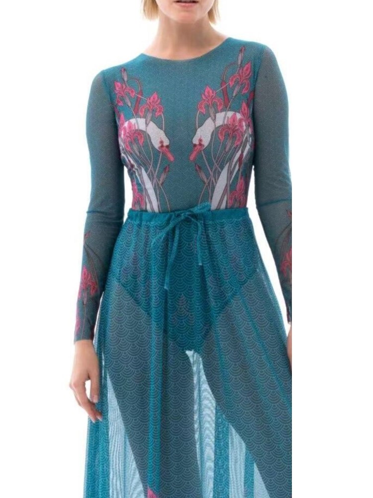 Mesh Retro Bikini Print Mode E - Swim Cover Up Mesh recensie en prijs