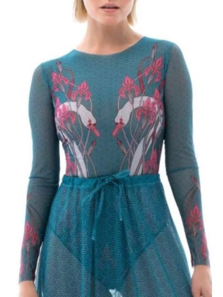 Mesh Retro Bikini Print Mode E - Swim Cover Up Mesh recensie en prijs