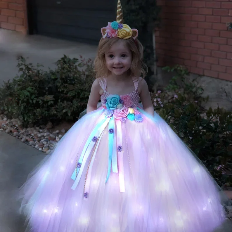 Meisjes Lange LED Eenhoorn Tut - Summer Clothing For Kids Girls recensie en prijs