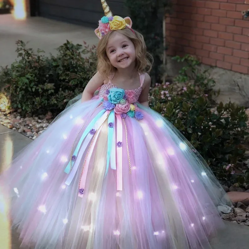 Meisjes Lange LED Eenhoorn Tut - Summer Clothing For Kids Girls recensie en prijs