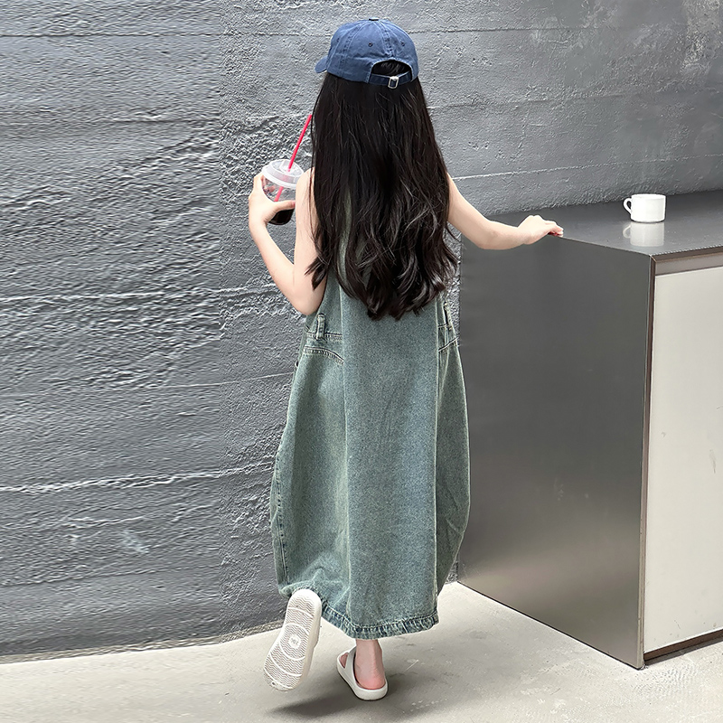 Vintage blauwe kinderen meisje - Summer Clothing For Kids Girls recensie en prijs